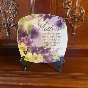 Mother-themed Ceramic Plate 7 1/4” Gift